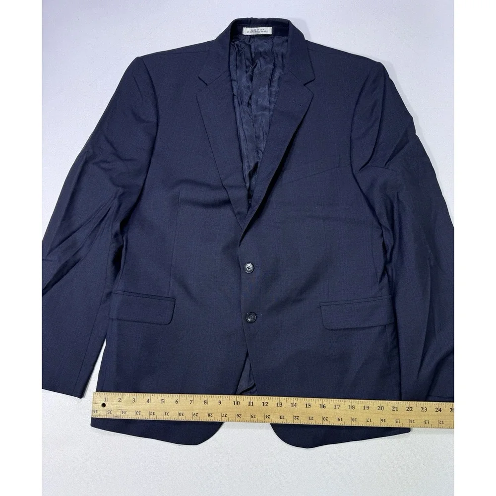 Joseph Abboud Tollegno 1900 Wool Blazer Sport Coat 44R Extreme Slim Black Blue